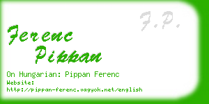 ferenc pippan business card